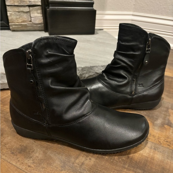 Josef Seibel Women’s Size 41 US 10-10.5 Naly 24 Black Leather Ankle Boots Bootie - Picture 1 of 10